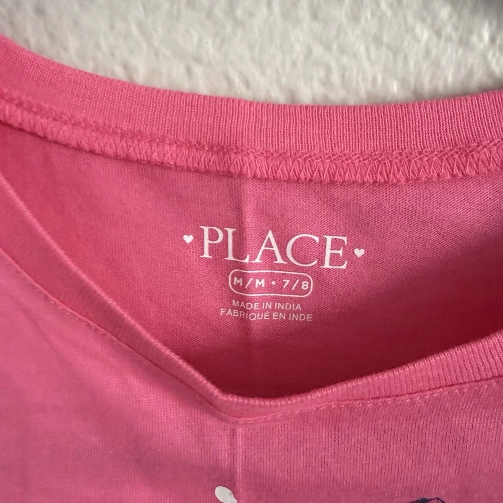 The Children's Place Girls Pink Cat T-Shirt Long Sleeve 7/8 Medium Sassy NWT